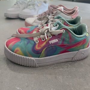 All 3 girls puma shoes! Barely worn. Size 12.5 and 13!